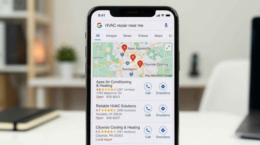 Why Google Maps Rankings Matter More Than Ever for HVAC