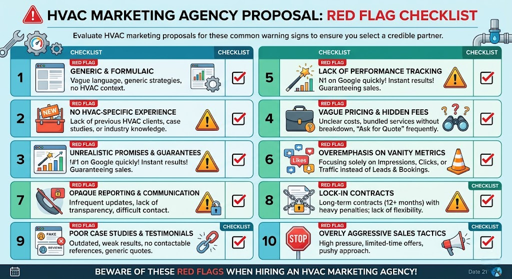How to Choose the Right HVAC Marketing Agency (Without Getting Burned) 1 Red Flags to Watch Out for When Evaluating HVAC Marketing Firms